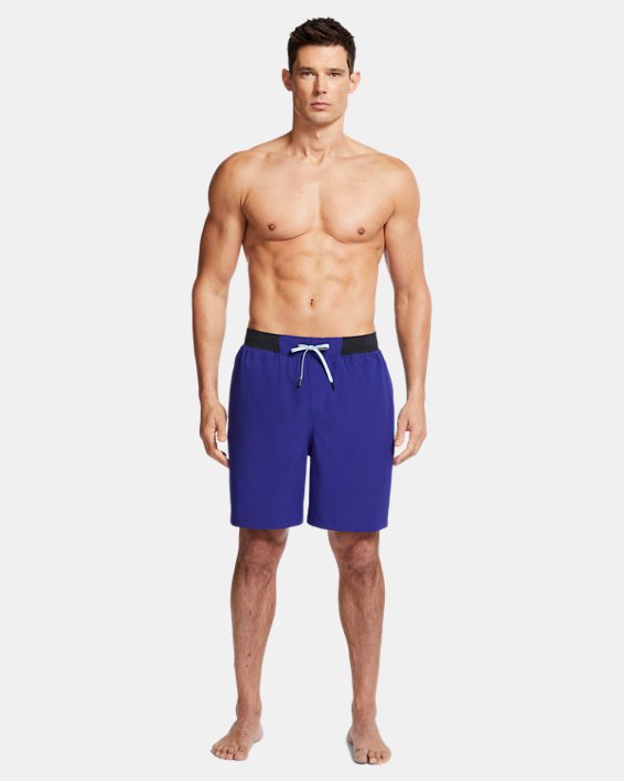 Men's UA Comfort Waistband Notch Shorts, Blue, pdpMainDesktop image number 3